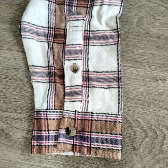 Jachs Girlfriend Western Plaid Flannel Shacket Shirt XL - Picture 9 of 9